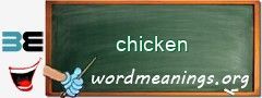 WordMeaning blackboard for chicken